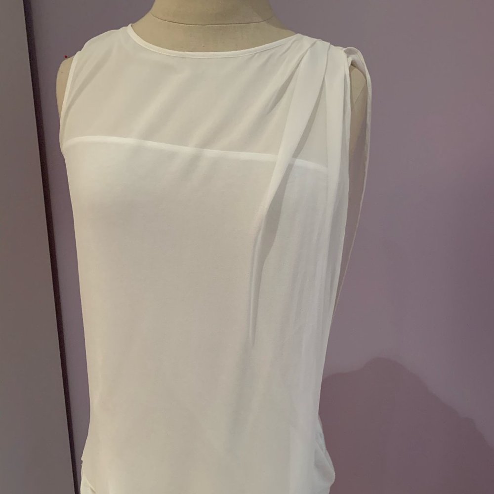 ELIZABETH AND JAMES tiered cotton/chiffon tank